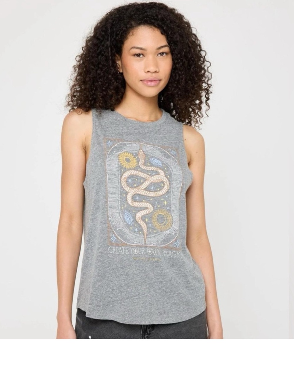 NWT Spritual Gangster Magic Jade Muscle Tank Create your own magic yoga tank - Picture 2 of 8